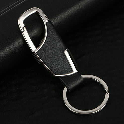 Men's Creative Metal Leather Key Chain Ring Keyfob Car Keyring Keychain Gift 